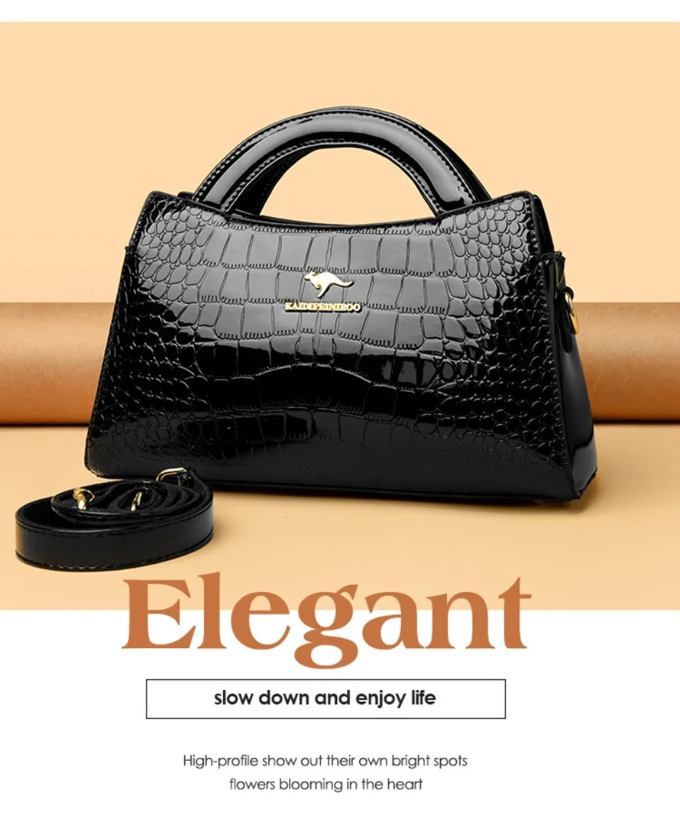 KAIDIFEINIROO Kangaroo Marca Alligator Pu Borsa a tracolla in pelle a tracolla Pochette Borse a mano per la madre Piccole borse da donna Nuovo