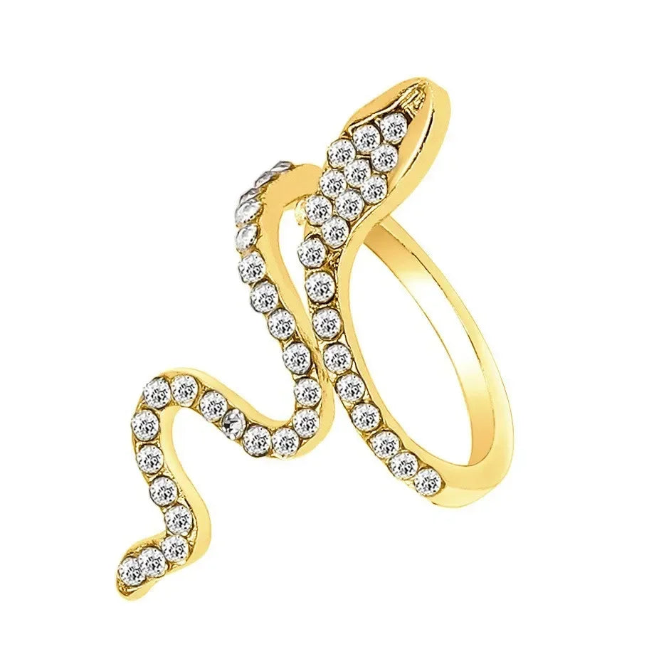 Anello serpente aperto gotico da donna Anelli animali regolabili Rettile Moda Punk Personalità Accessori per gioielli Tentacoli di gioielli