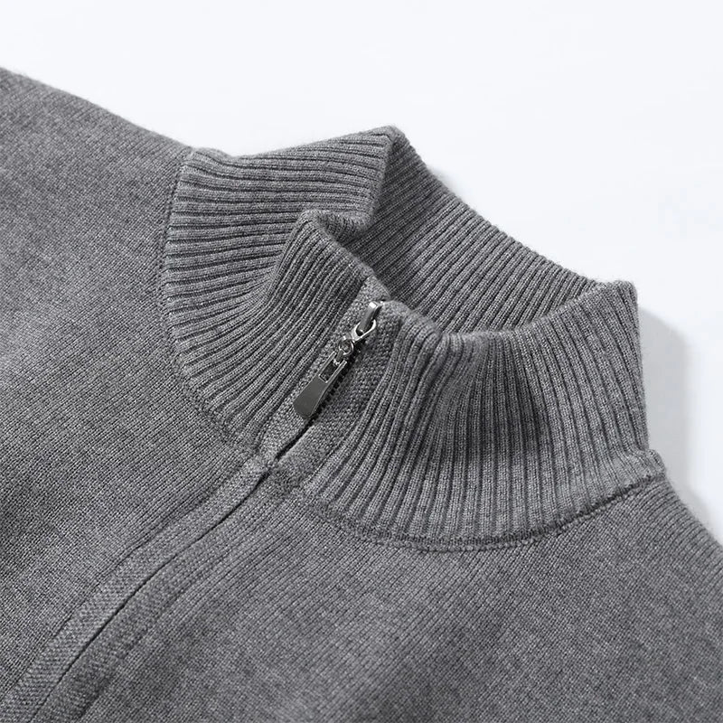 Cardigan in maglia da donna senza maniche con spalline imbottite, collo alto a metà, doppia cerniera, corto, aderente, tinta unita, top di tendenza per la strada