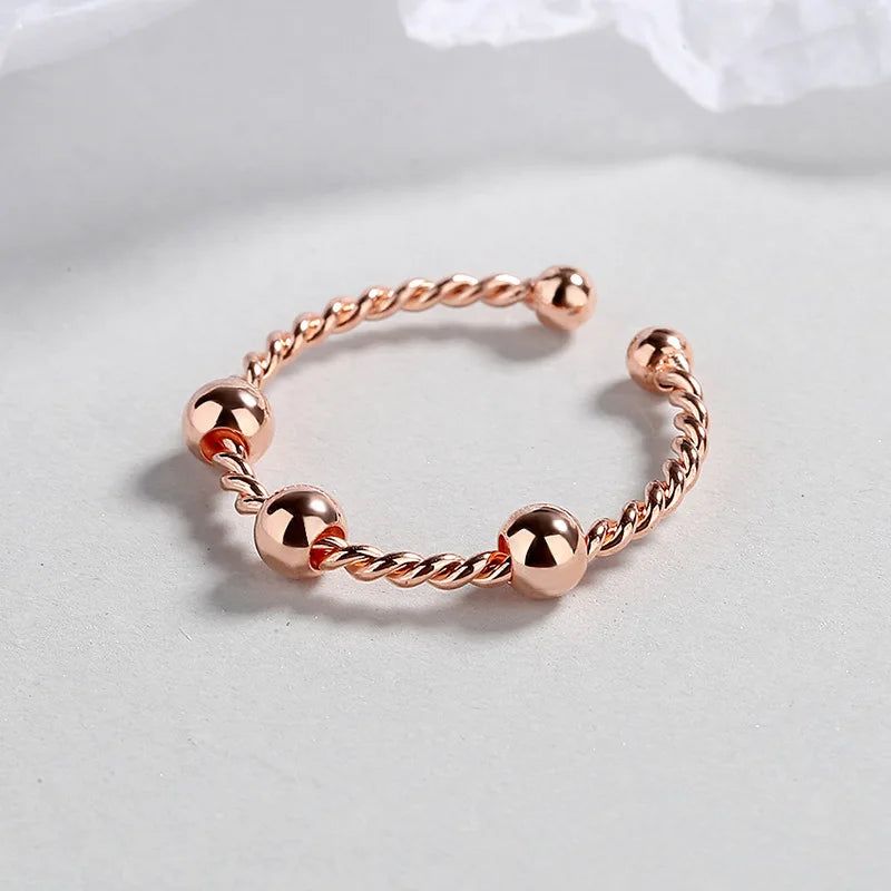 Anelli di ansia punk per donna uomo spirale Fidget perline anello gioielli di tendenza piacevole ruota liberamente anello in acciaio inossidabile antistress regalo