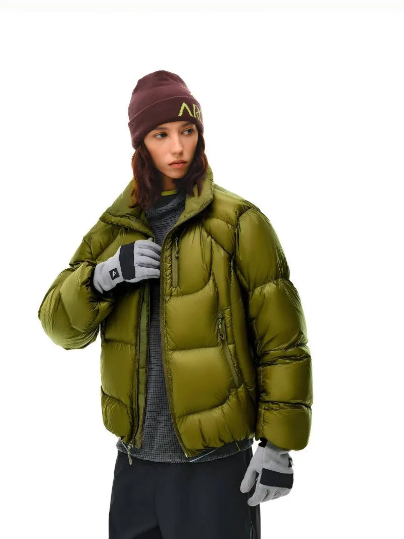 Parka Invernale Corto alla Moda per Uomo e Donna, Giacca Imbottita in Cotone, Cappotto Caldo e Spesso con Collo Alto, Abbigliamento Esterno Comodo