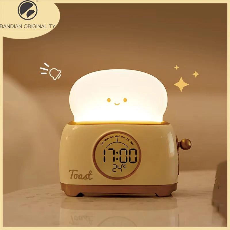 Sveglia per bambini Luce notturna a LED Orologio digitale Scarpe da ginnastica per il sonno dei bambini per la casa Camera da letto Comodino Display della temperatura carino Reloj
