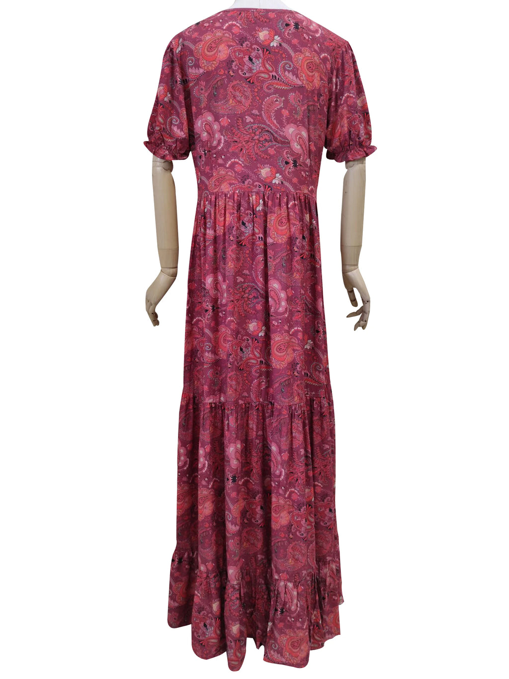 TEELYNN boho abito lungo Vintage 2023 stampa floreale Chiffon manica a tre quarti scollo a v estate Gypsy Hippie abiti da donna vestidos
