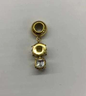Bracciale a catena con ciondolo a forma di cuore o rotondo in acciaio inossidabile