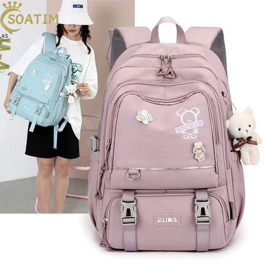 Borse da scuola per bambini per ragazze adolescenti Zaino grande Kawaii Zaino da scuola per studenti di medie dimensioni Borsa per libri Zaino da viaggio per laptop