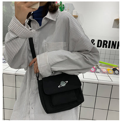 Borsa a tracolla per studenti con collage casual Borsa piccola da donna Borsa a tracolla in tela per donna Borse a tracolla con stampa Bolsas Sac