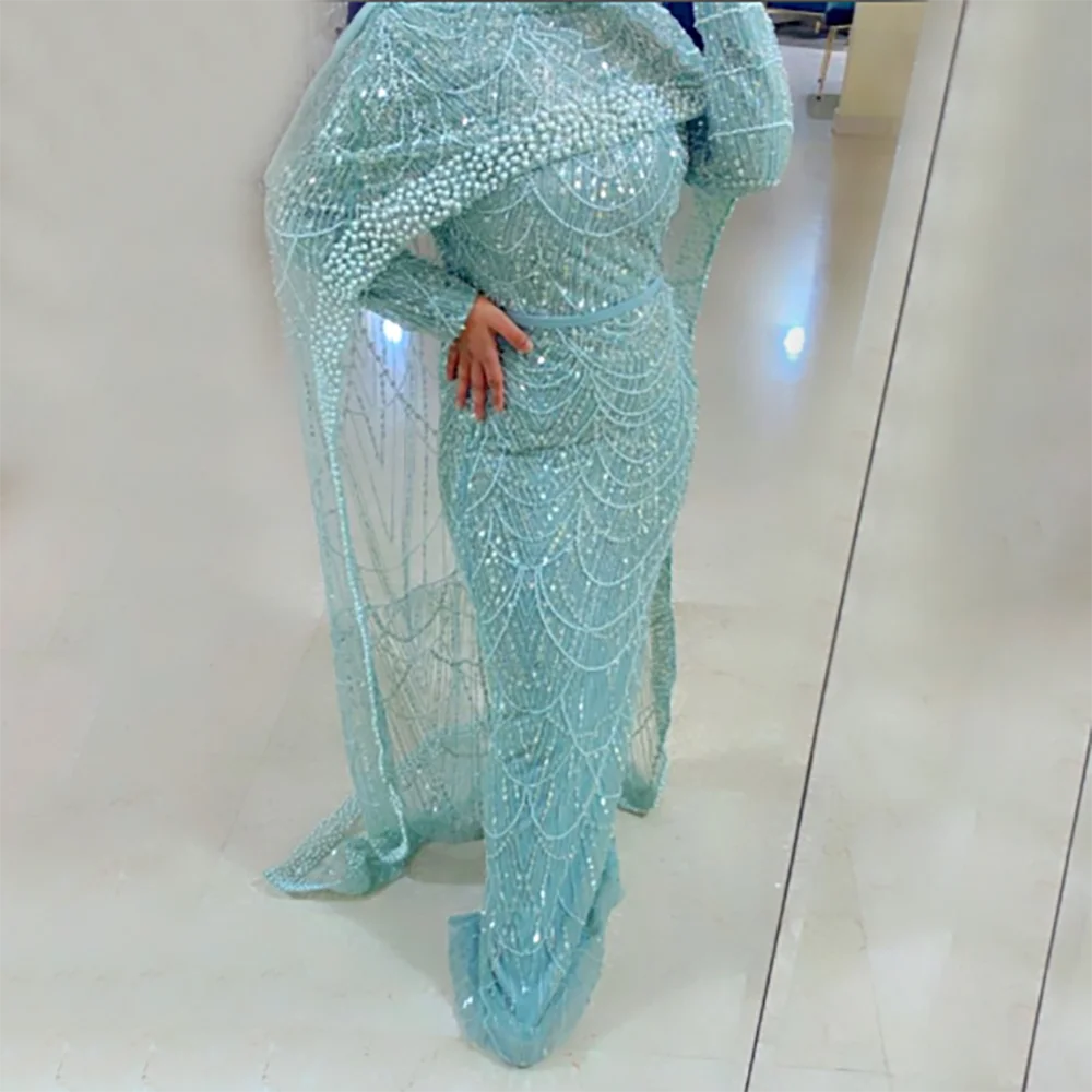 Serene Hill Sirena nuda Mantella lunga Abiti da sera arabi sauditi di lusso Abiti 2025 per occasioni formali LA72032 Personalizzato
