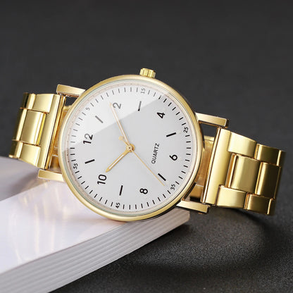 4 pezzi/set moda quadrante arabo orologi da donna orologio da polso al quarzo da donna braccialetti con strass set Reloj Mujer (senza scatola)