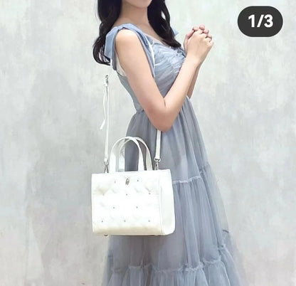Abiti da donna di nicchia in stile giapponese Primavera Estate Autunno Ragazza Dolce fiocco Abito in rete Lolita Abito lungo con bretelle da fata carina