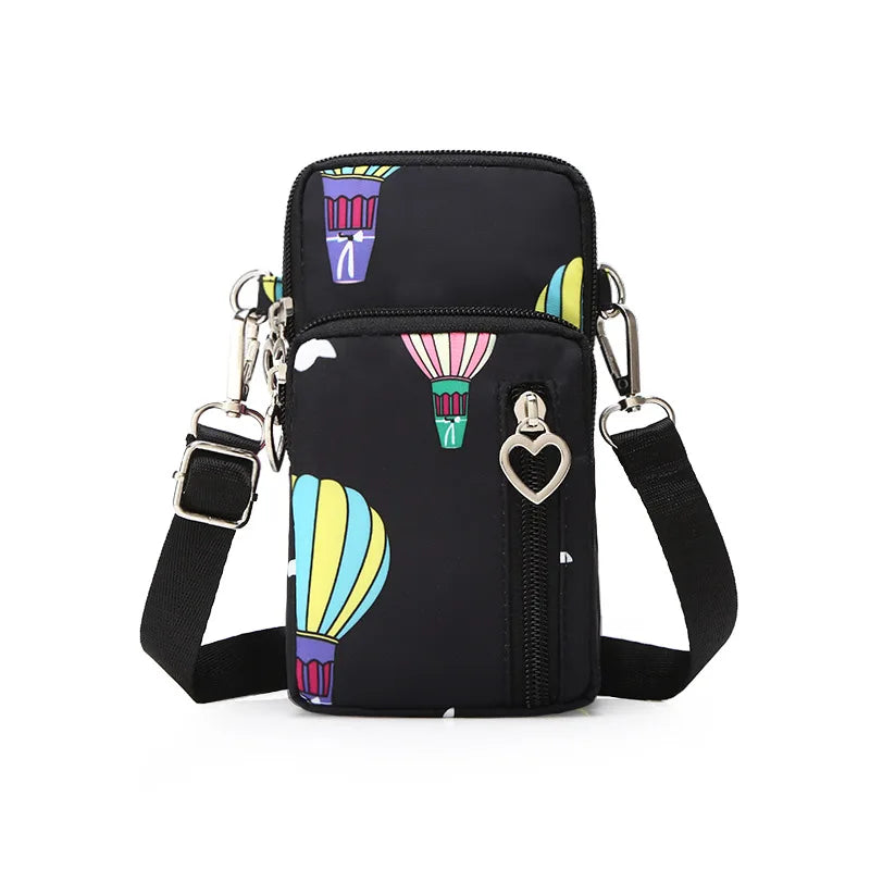Borse a tracolla per donna Borsa piccola casual multifunzione in nylon impermeabile Custodia per cellulare Borsa a tracolla Borsa sportiva