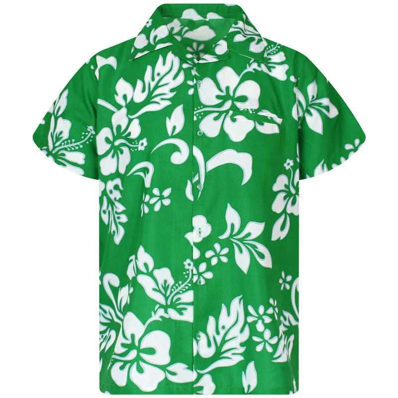 Camicia da uomo con risvolto estivo a maniche corte motivo hawaiano personalizzato stampa 3D lavoro casual quotidiano vacanza design confortevole