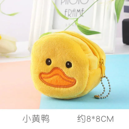 Cartone animato animale ragazzi portamonete in peluche bambini portamonete con cerniera custodia portaoggetti simpatici animali portafogli donna mini borsa regalo per bambini