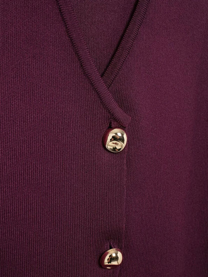 HH Set di gonne lavorate a maglia eleganti femminili 2024 Scollo a V con bottoni Canottiera + Gonna a pieghe patchwork a-line Abito solido alla moda