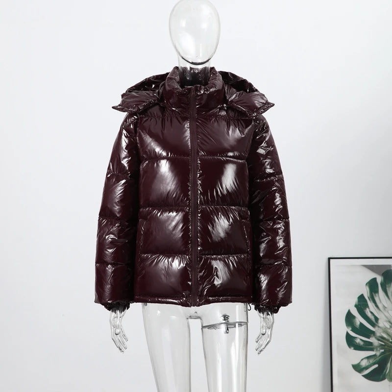 Giacche Invernali da Donna 2026 con Cappuccio, Casual, Collo Alto, Cerniera, Maniche Lunghe, Cappotto Caldo Femminile, Giacca Imbottita Chic da Strada per Signora, Novità