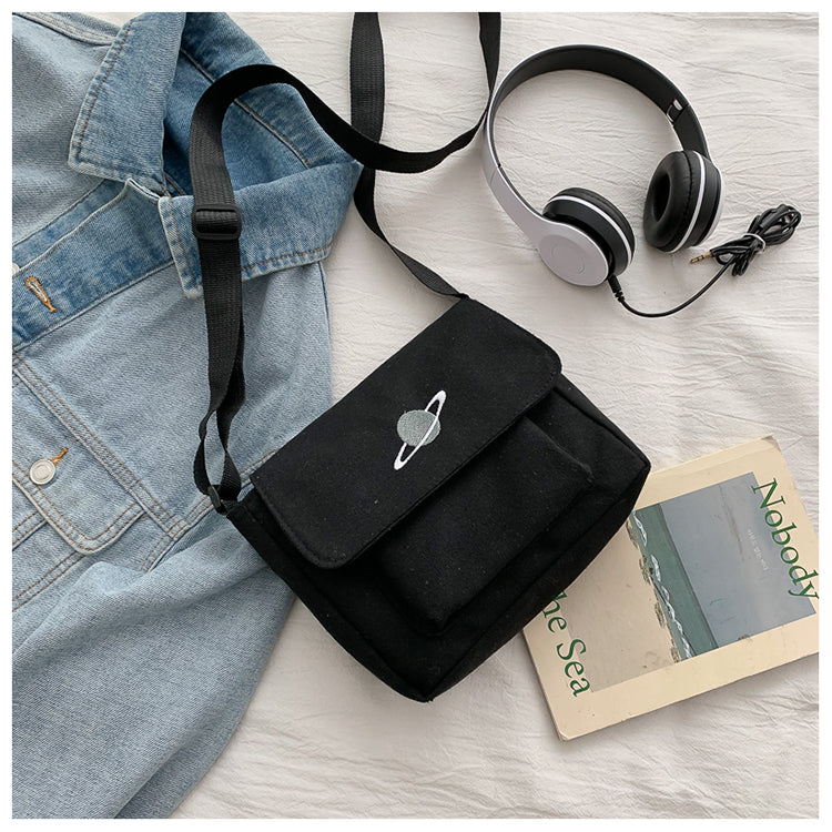 Borsa a tracolla per studenti con collage casual Borsa piccola da donna Borsa a tracolla in tela per donna Borse a tracolla con stampa Bolsas Sac
