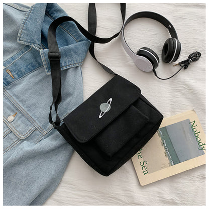 Borsa a tracolla per studenti con collage casual Borsa piccola da donna Borsa a tracolla in tela per donna Borse a tracolla con stampa Bolsas Sac