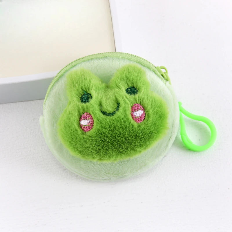 Cartone animato animale ragazzi portamonete in peluche bambini portamonete con cerniera custodia portaoggetti simpatici animali portafogli donna mini borsa regalo per bambini
