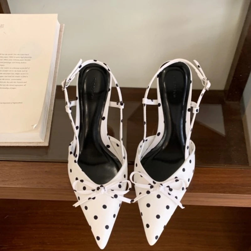 Sandales d'été à talons hauts pour femmes, mules élégantes en satin avec nœud papillon, chaussures de soirée