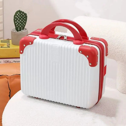 Mini valigia da viaggio leggera da 14 pollici Scatola per cosmetici Organizzatore per bagagli a mano impermeabile Custodia per trucco Piccola custodia da imbarco protettiva