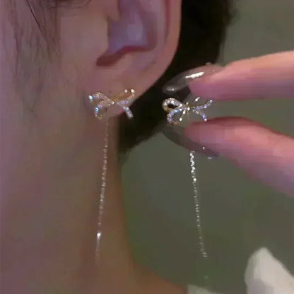 Nuova tendenza della moda Design unico Orecchini rettangolari eleganti e squisiti con zirconi per gioielli da donna Regali premium per feste di nozze