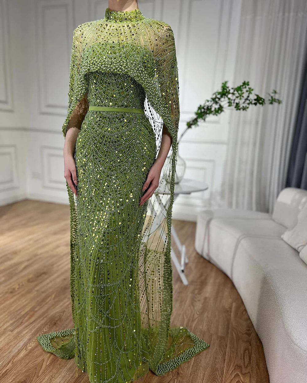 Serene Hill Sirena nuda Mantella lunga Abiti da sera arabi sauditi di lusso Abiti 2025 per occasioni formali LA72032 Personalizzato