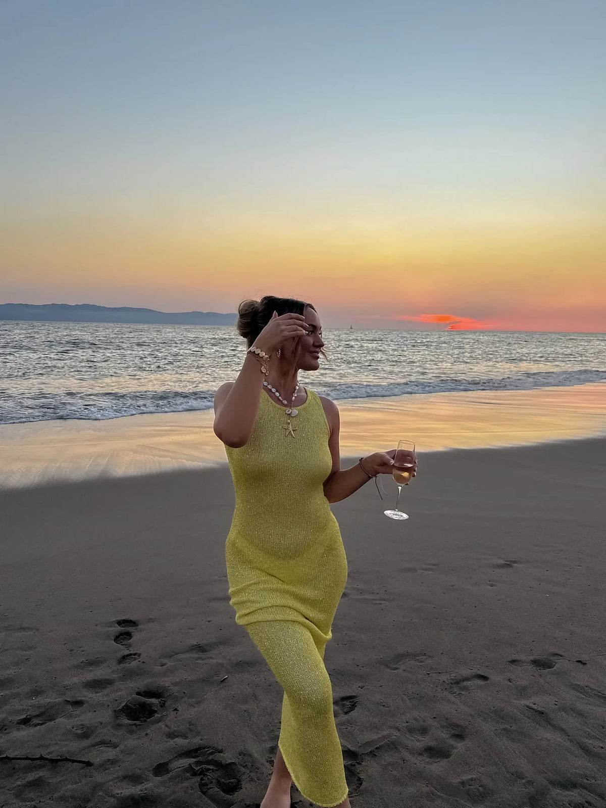 Summer women's vacation style solid color sexy translucent sleeveless beach dress hot girl dress