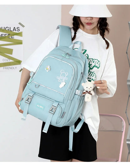 Borse da scuola per bambini per ragazze adolescenti Zaino grande Kawaii Zaino da scuola per studenti di medie dimensioni Borsa per libri Zaino da viaggio per laptop