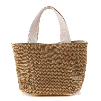 Borsa a tracolla a tracolla in paglia da spiaggia borsa a tracolla a secchiello in Rattan intrecciato estivo bohémien da donna borse a tracolla fatte a mano per le donne