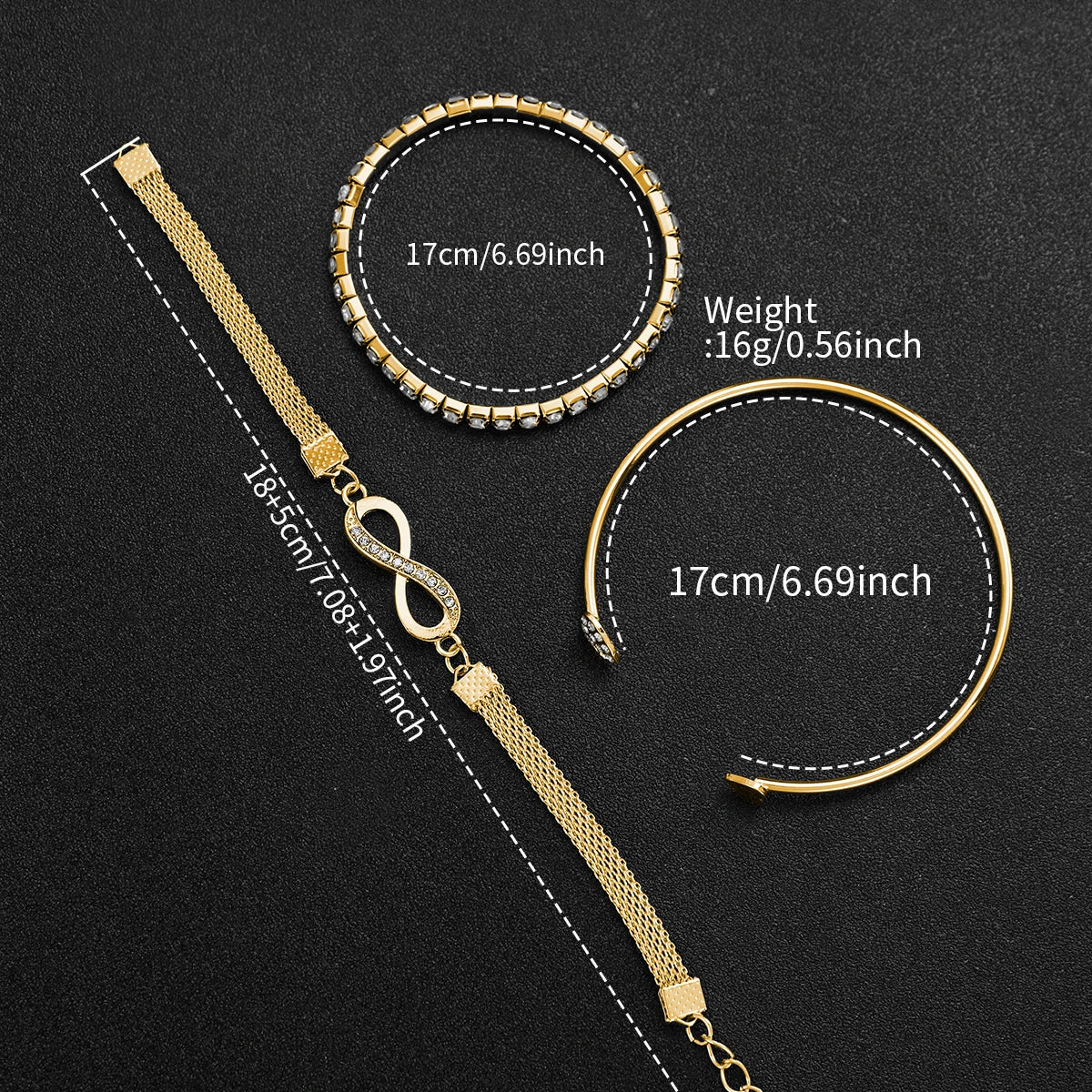 4 pezzi/set moda quadrante arabo orologi da donna orologio da polso al quarzo da donna braccialetti con strass set Reloj Mujer (senza scatola)