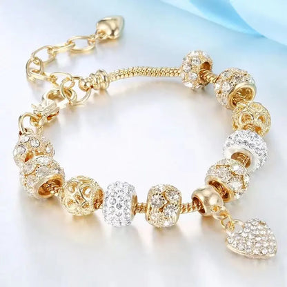1PC Moda Donna Multi Elemento In Rilievo Love Pan Famiglia Bracciale Accessori di Gioielli Spogliatoio Quotidiano Festa Regalo di Festa -005