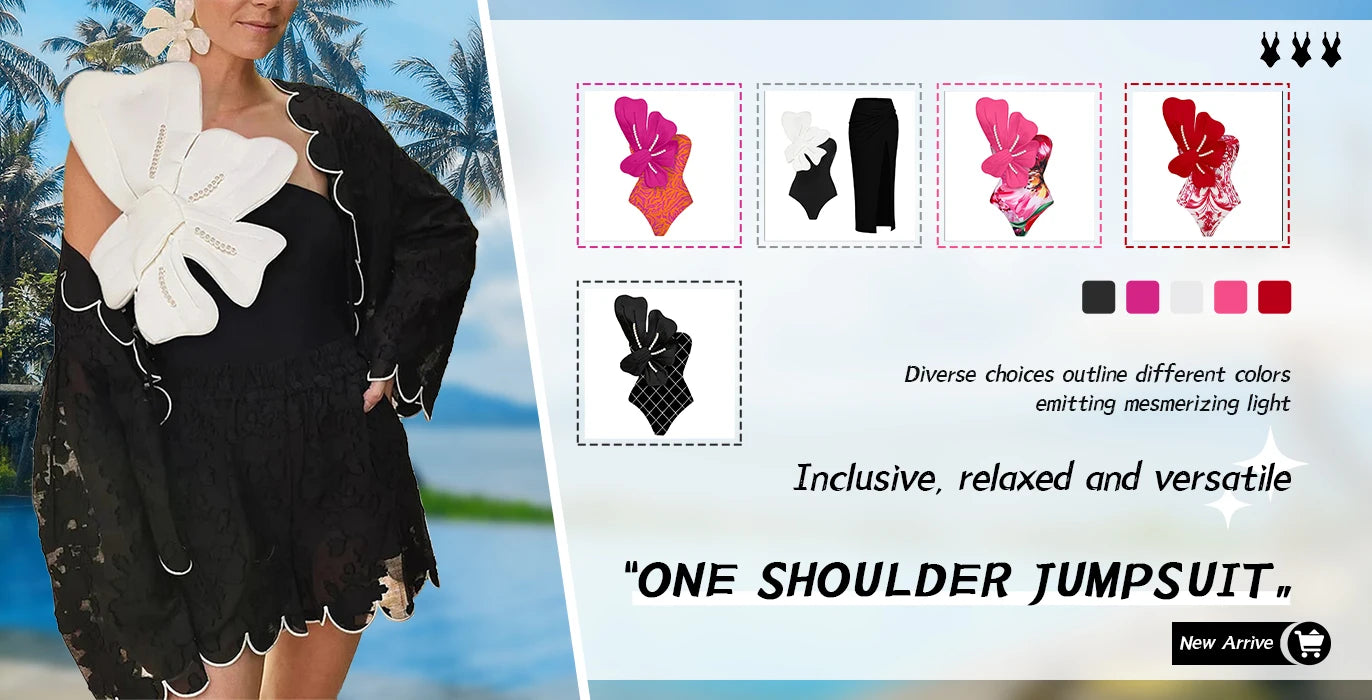 Costume da bagno floreale con stampa floreale con volant monospalla blu Set copricostume singolo micro monokini costumi da bagno sexy per ragazze Summer Beach