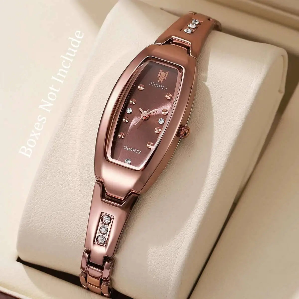 Orologi da donna eleganti Orologio da polso al quarzo con quadrante ovale da donna con strass di lusso Reloj Mujer (senza scatola)