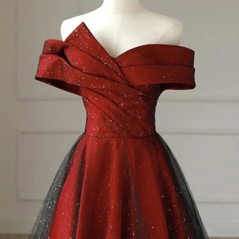 Abiti da ballo da sera eleganti e sexy con scollo a barchetta per le donne Estate 2023 Abiti da cerimonia per feste di compleanno per ospiti Abiti per occasioni formali