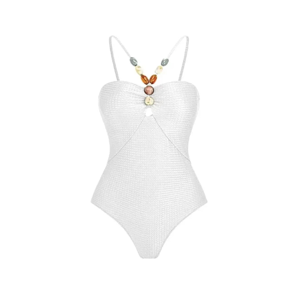 Printed One-Piece Bikini Set Women's Beachwear Tummy Covering Slimming Southeast Asian Sun Protection Style