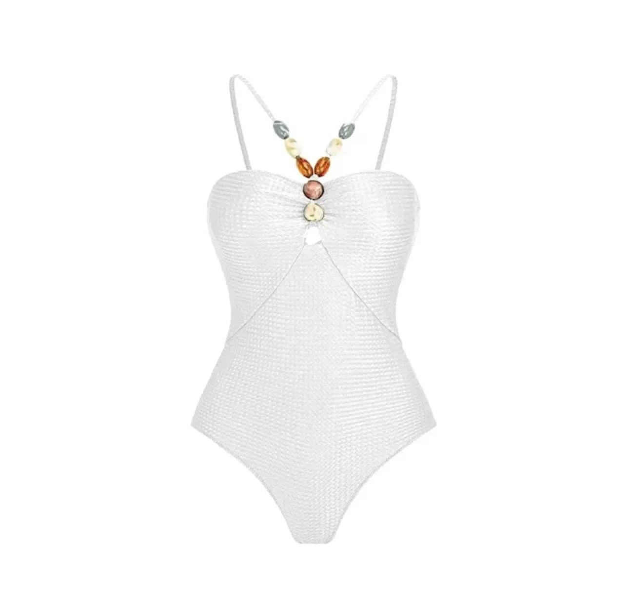 Printed One-Piece Bikini Set Women's Beachwear Tummy Covering Slimming Southeast Asian Sun Protection Style