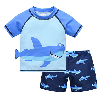 2 pezzi costumi da bagno per ragazzi estate stampa di cartoni animati costume da bagno per bambini abbigliamento da surf per bambini