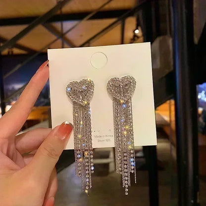 Nuova tendenza della moda Design unico Orecchini rettangolari eleganti e squisiti con zirconi per gioielli da donna Regali premium per feste di nozze