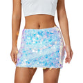 2024 delle nuove donne di modo scintilla gonna con paillettes glitter mini gonna danza del ventre gonna corta clubwear festival costume