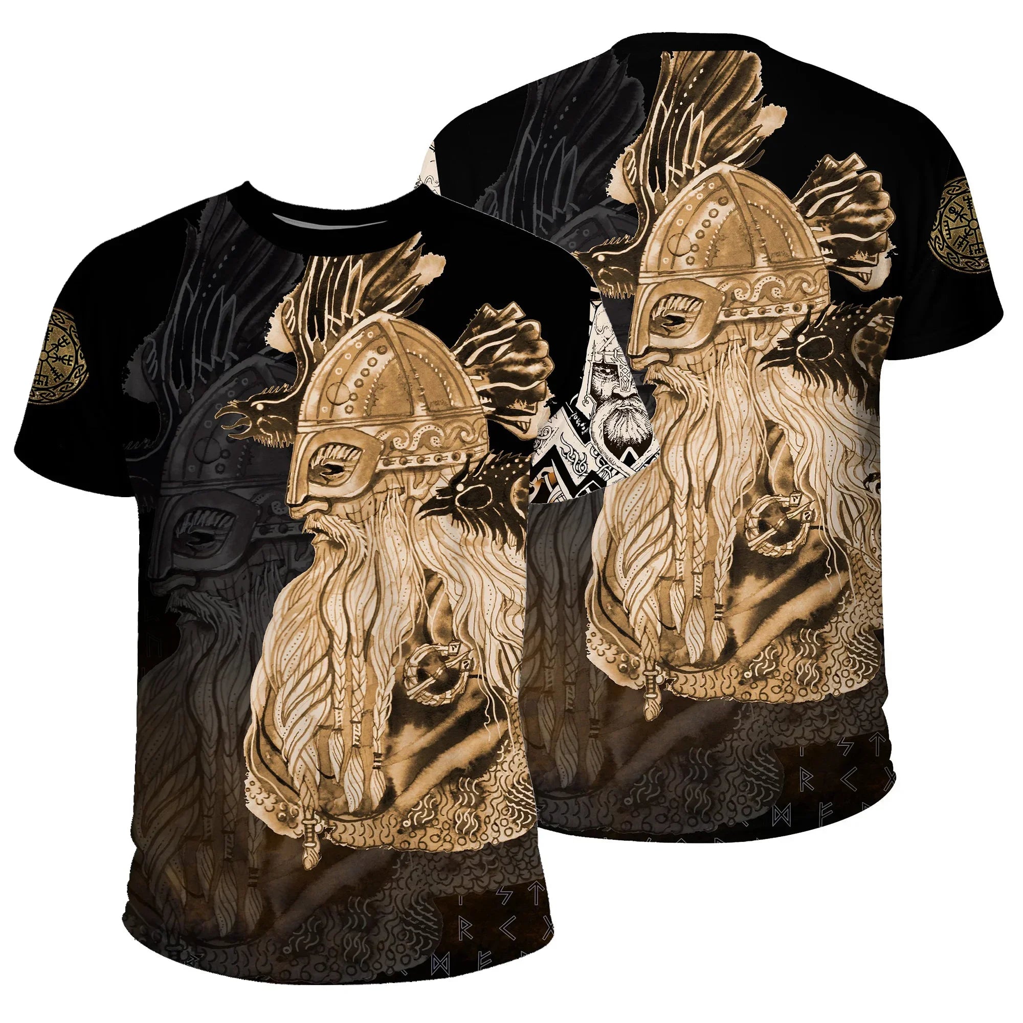L'ultimo simbolo vichingo 3D stampato abbigliamento oversize estivo manica corta da uomo da strada comoda maglietta Hip Hop Harajuku Top