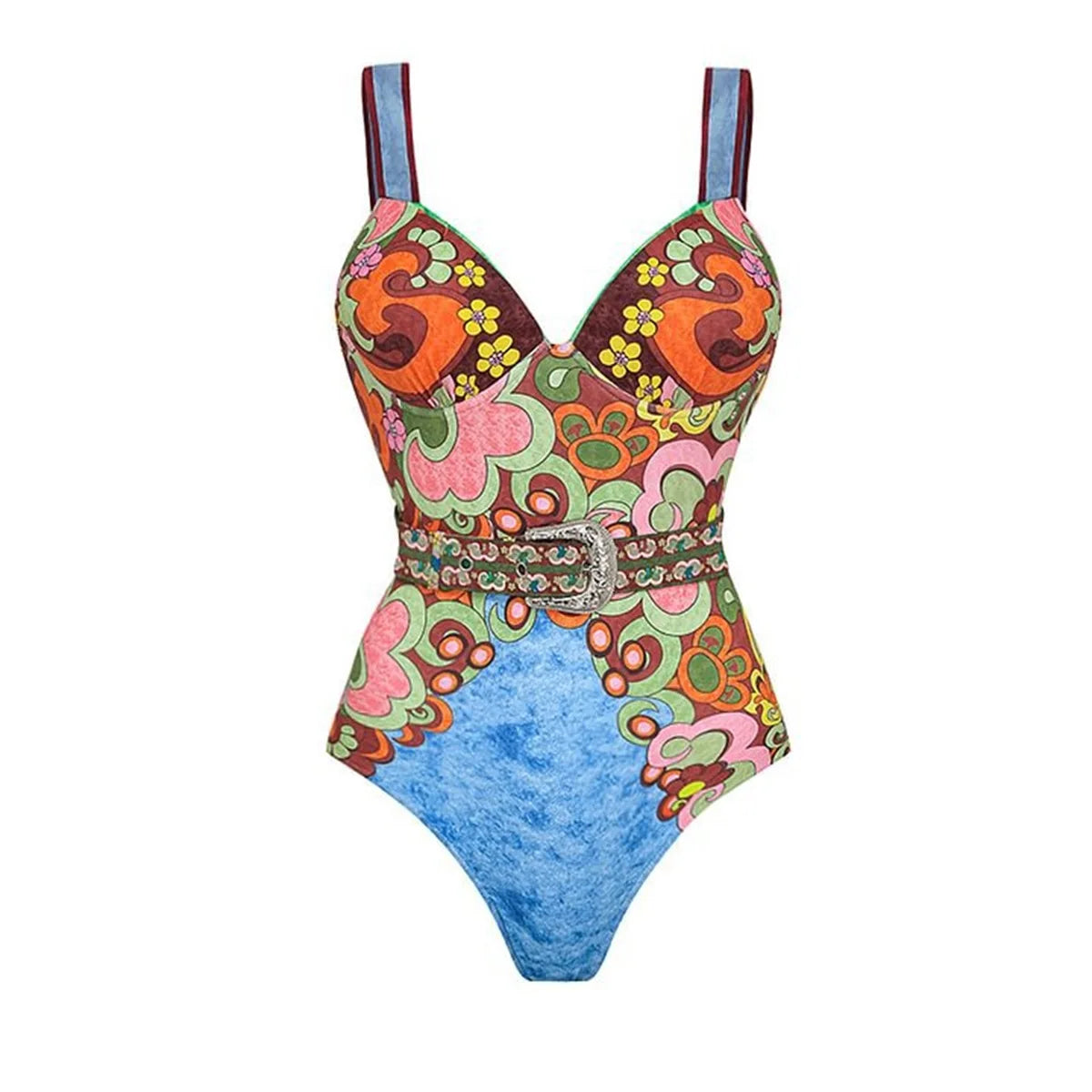 2Pcs Printed Swimsuit Women Sexy Swimwear New Bikini With Long Skirt Female Biquini Push Up Swim Suit Bodysuit Beachwear CoverUp