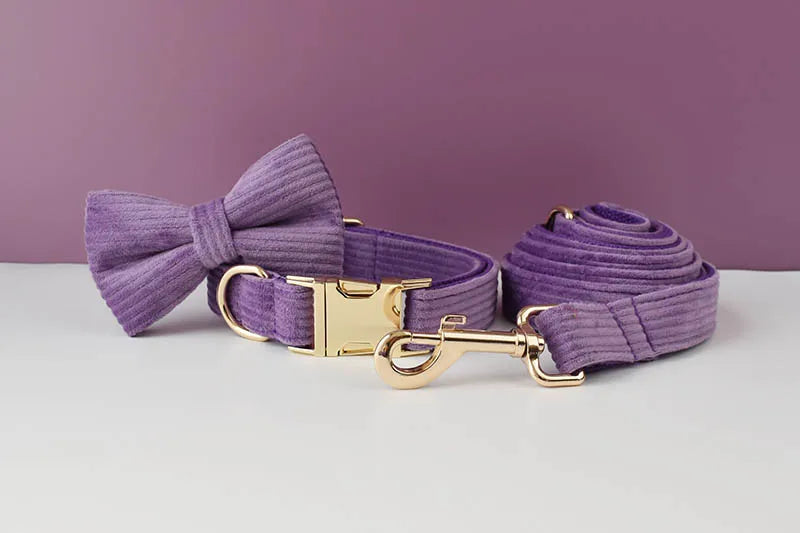 Set Collare e Guinzaglio per Cani in Corduroy Epic con Targhetta Personalizzata Incisa, Accessori per Animali Domestici, Guinzaglio per Cani in Corduroy15