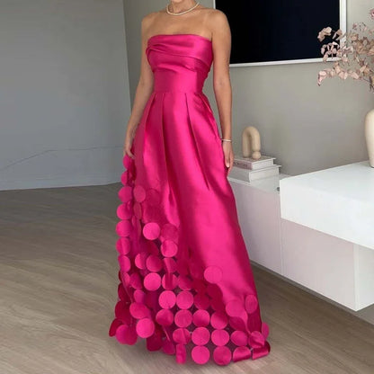 Sexy elegante con spalle scoperte in raso impiombato scava fuori vestito da partito estate delle donne backless rosso chic banchetto abiti da sera 2025 nuovo