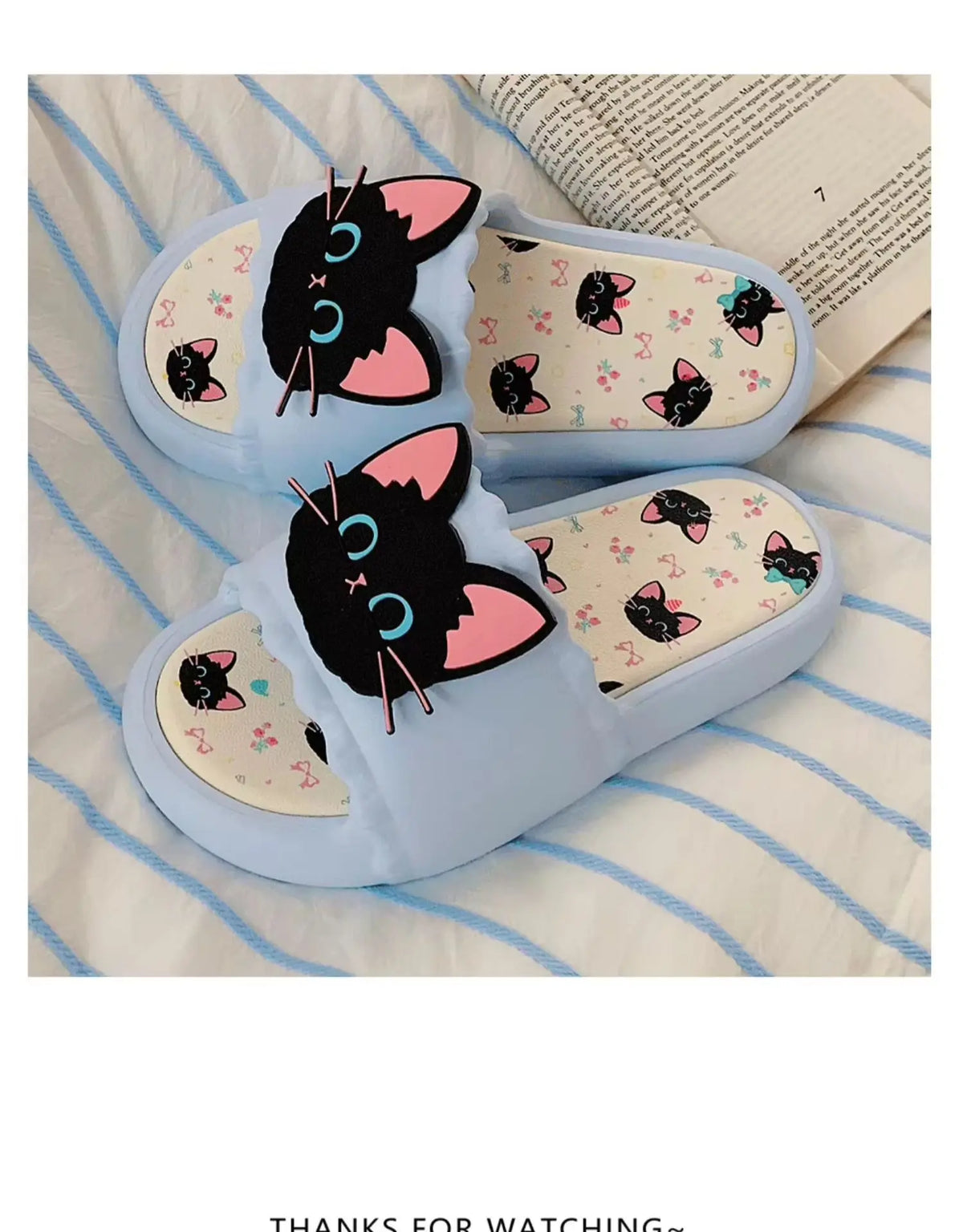Nuove pantofole vivide da gattino scarpe estive personalizzate da donna donna gatto nero pantofola in EVA scarpe da casa inodore pantofola da spiaggia da bagno