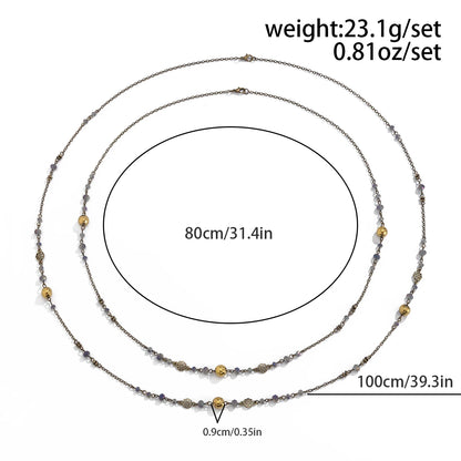 Ingemark 2 Pz/set Temperamento Imitazione Perla Collana a Catena Lunga per le Donne Dichiarazione di Moda Goth Sweather Collegamento al Collo Gioielli