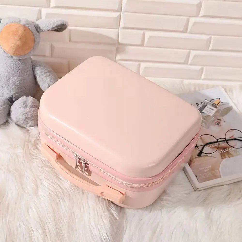 Mini valigia da viaggio leggera da 14 pollici Scatola per cosmetici Organizzatore per bagagli a mano impermeabile Custodia per trucco Piccola custodia da imbarco protettiva