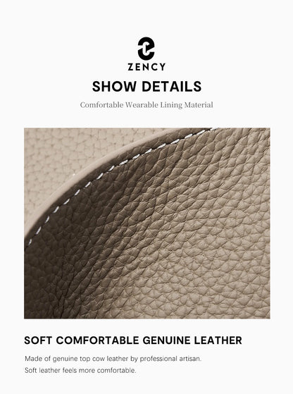 Zency Borsa a tracolla piccola semplice in vera pelle con manico superiore Borsa a tracolla firmata da donna Borsa a tracolla Bolsa 2025 Sac