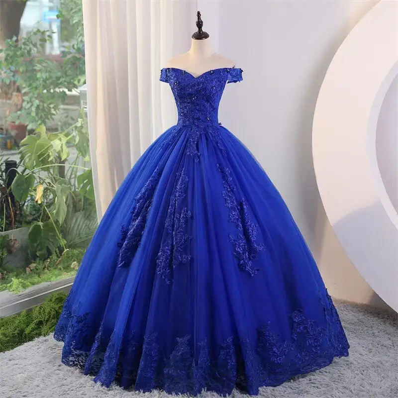 Ashley Gloria Pink Quinceanera abiti Sweet Flower Party Dress Luxury Lace Ball Gown Real Photo Prom Dress Boho Vestidos