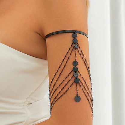 Ingemark 17 Stili Boho Ciondolo in cristallo Braccialetti aperti per le donne Wed Bridal Goth Nappa Braccialetti con braccio a maglie Regalo di gioielli per feste