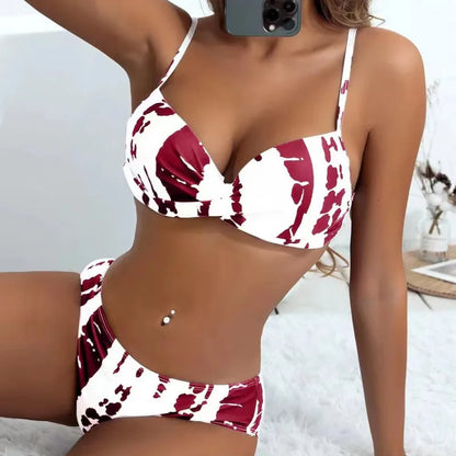 Sexy Print Push-up Bikinis 2026 Damen Bademode Weiblicher Badeanzug Schwimmanzüge Brasilianischer Bikini-Set Strandbekleidung Bademode