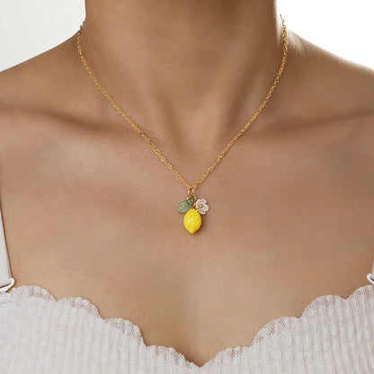 Boucles d'oreilles citron personnalisées avec long pompon, boucles d'oreilles pendantes fruits d'été, bijoux bohèmes polyvalents, cadeau pour femme